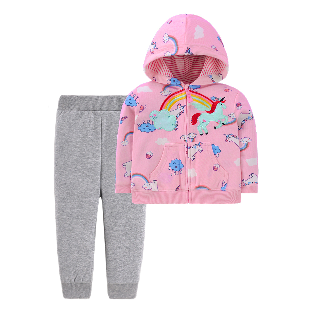картинка Спортивный костюм - толстовка на молнии и брюки  "Радужный единорог" от магазина Daminorika