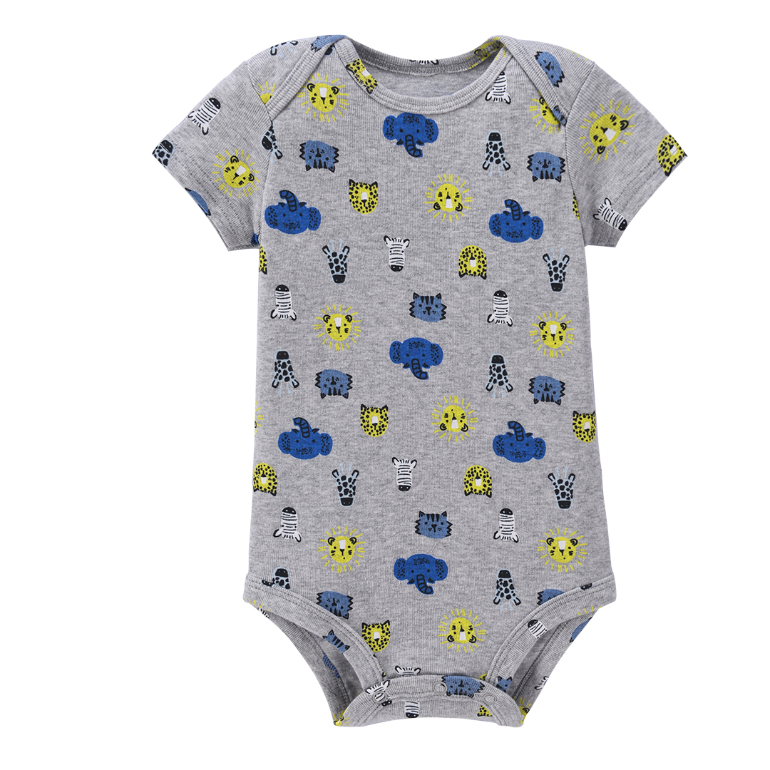 картинка Боди с коротким рукавом на кнопках "Синий слон" от магазина Daminorika